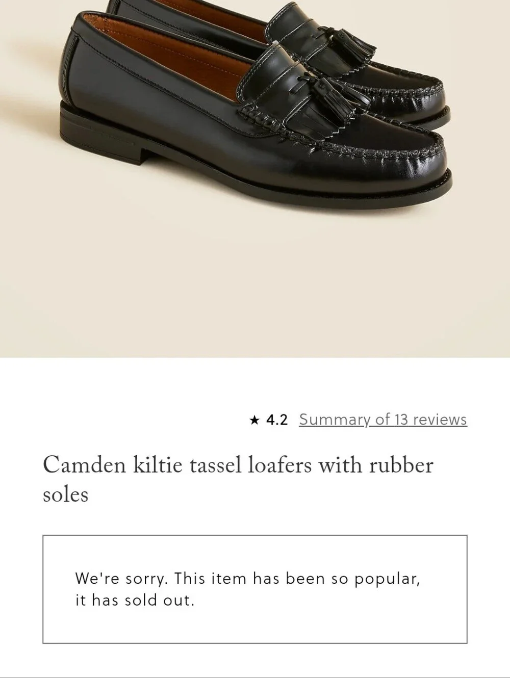 J. Crew Camden Kiktie Loafer - black